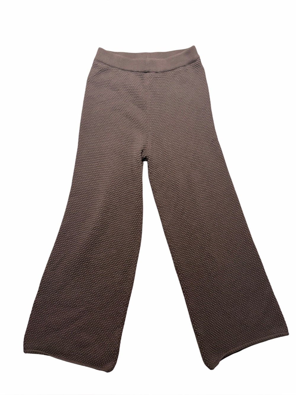 Free People Beach Waffle Knit Pants Chocolate Brown Size Small